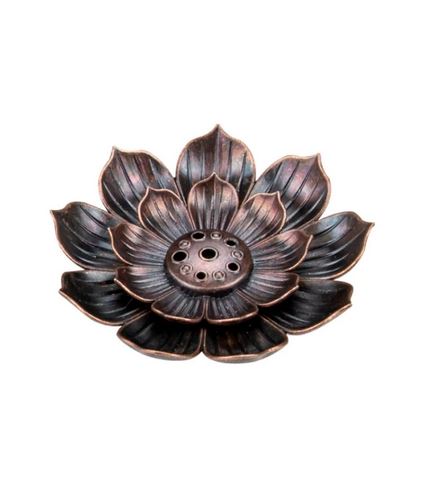 Metal Incense Holder - Lotus Leaf